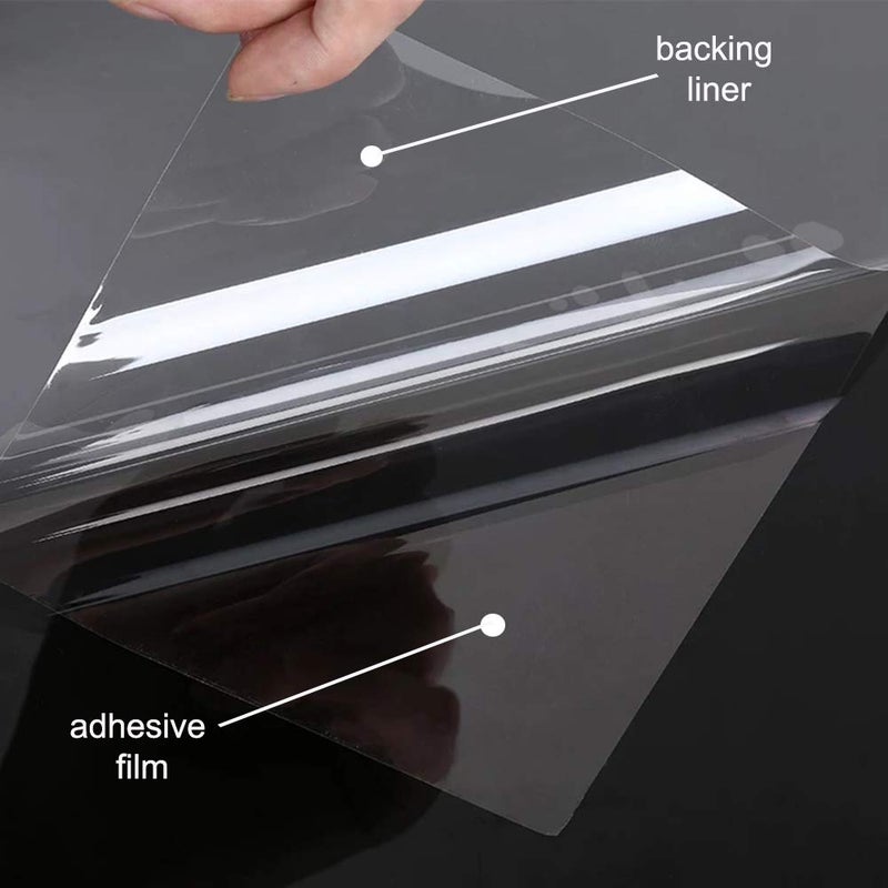 SUMAGITIN Clear Window Security Film Self-Adhesive Anti Shatter Safety Window Glass Protection Sticker Heat Control Anti UV for Home and Office 2Mil, 35.4inch x 8.2feet - Image 2